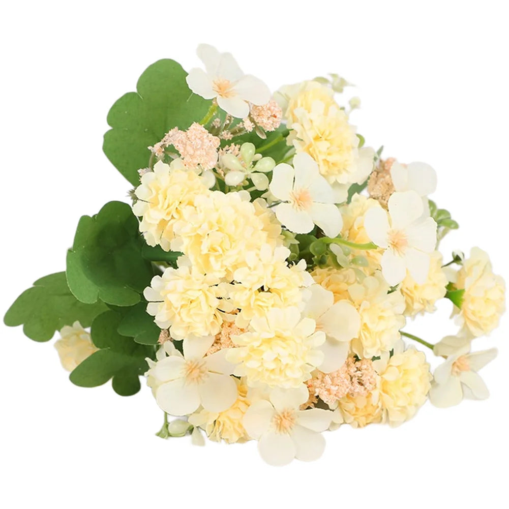 Seiden-Kugelchrysanthemen-Strauß – Realistische Kunstblumen