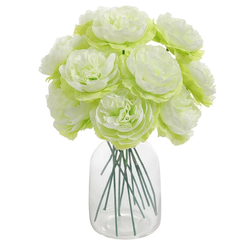 6-Teiliges Künstliches Seidenblumen-Bouquet – Dekorative Kunstblumen