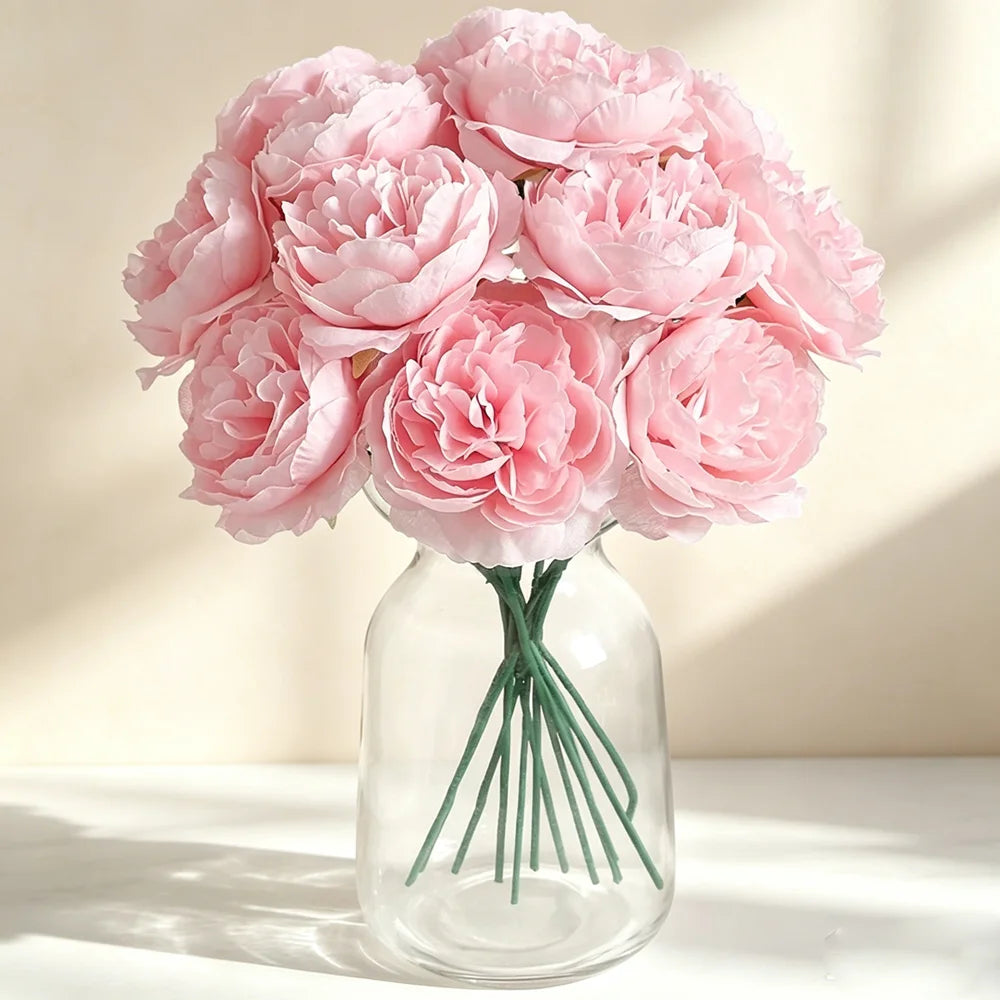 6-Teiliges Künstliches Seidenblumen-Bouquet – Dekorative Kunstblumen