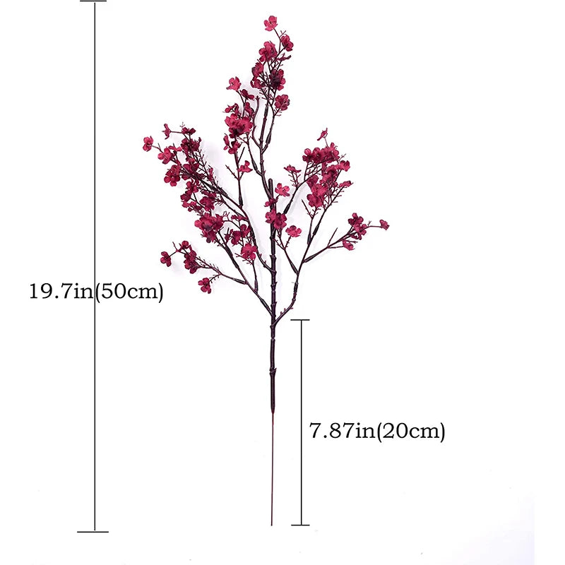 Künstliche Kirschblüten mit Schleierkraut – Dekorative Blumenzweige