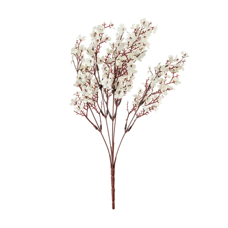 Künstlicher Schleierkraut-Zweig in Pfirsich – Seiden-Dekoblumen