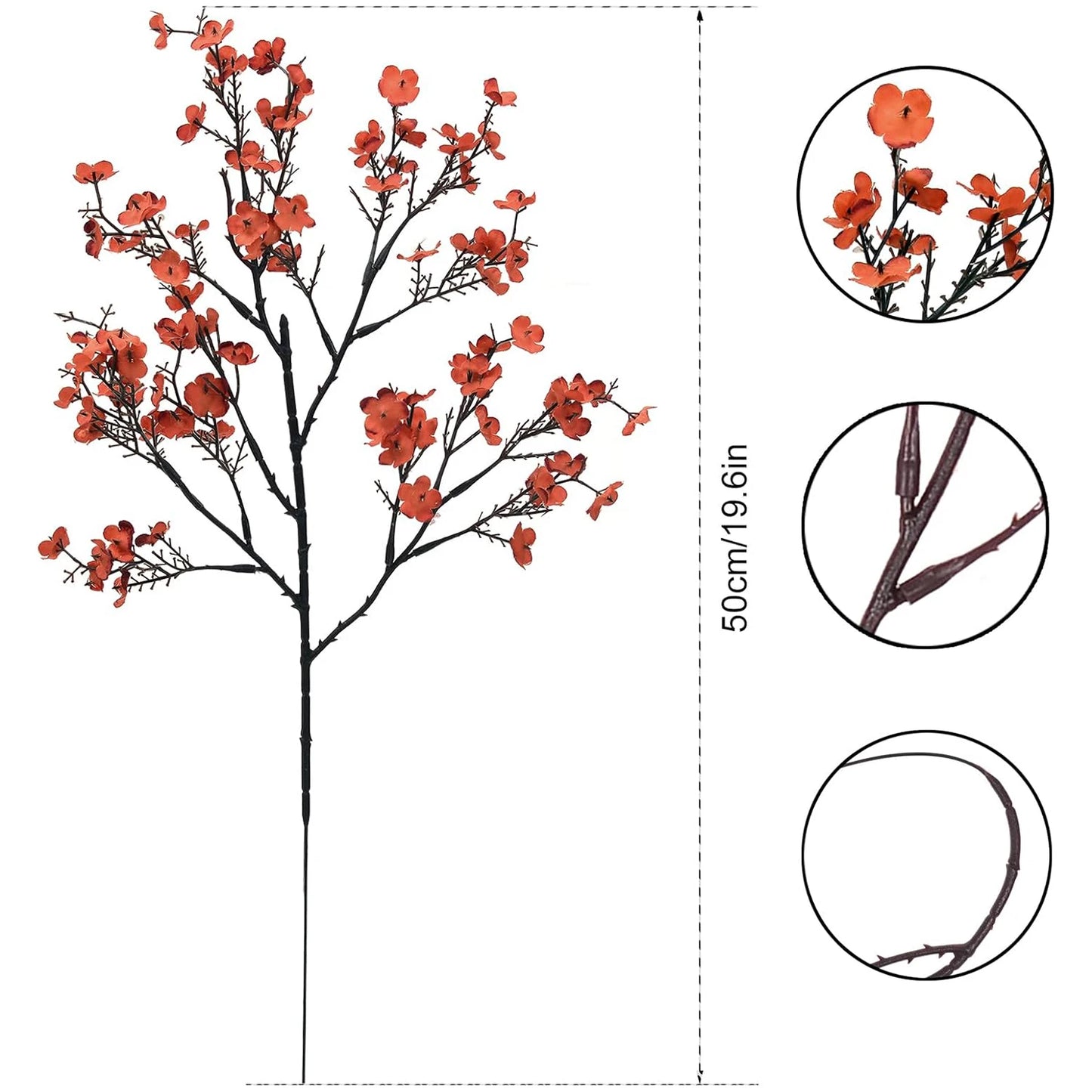 Künstliche Kirschblüten mit Schleierkraut – Dekorative Blumenzweige