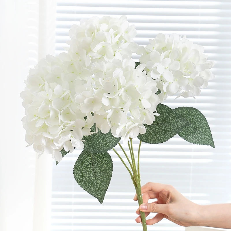 Künstlicher Hortensienstrauß mit 4 Blüten – Seiden-Dekoblumen