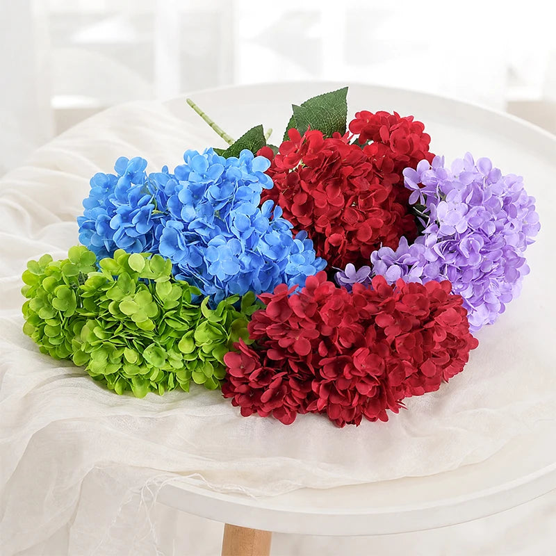 Künstlicher Hortensienstrauß mit 4 Blüten – Seiden-Dekoblumen