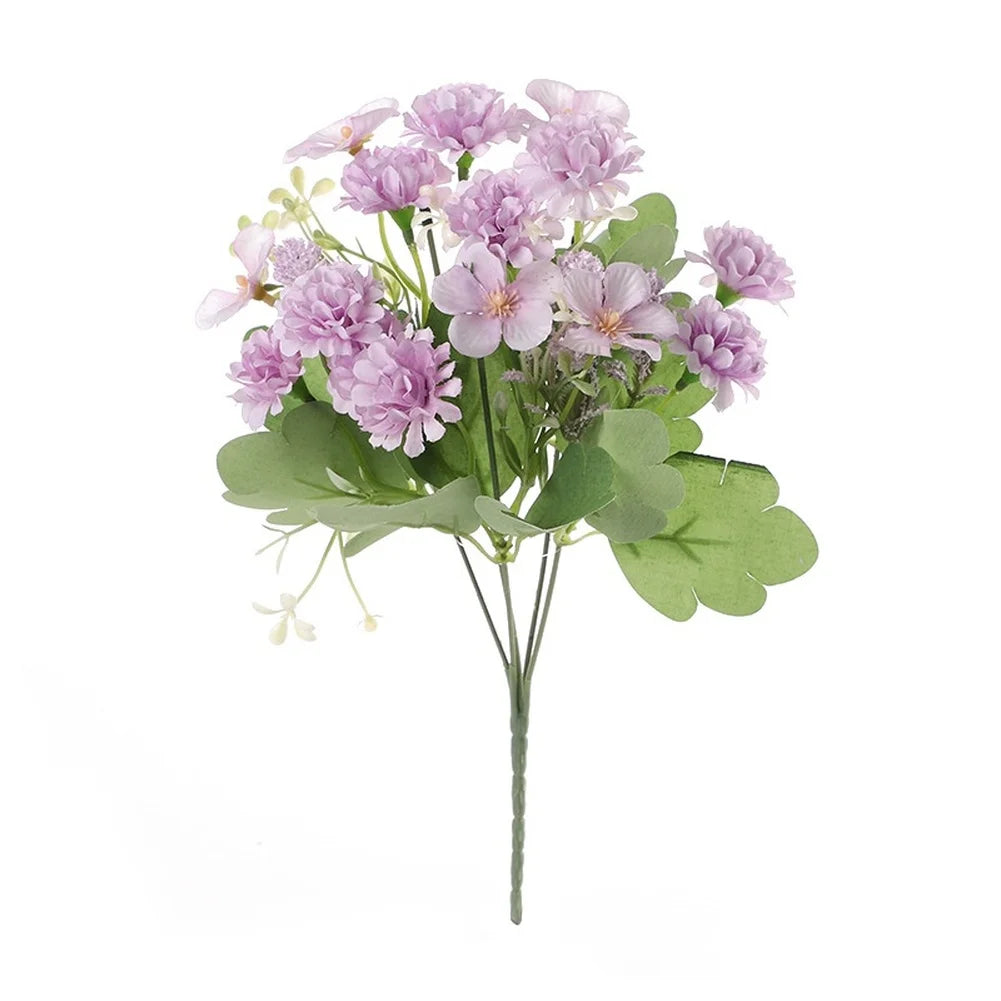 Seiden-Kugelchrysanthemen-Strauß – Realistische Kunstblumen