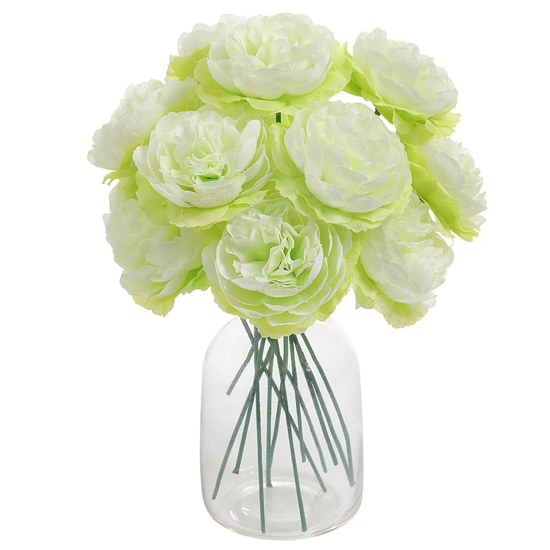 6-Teiliges Künstliches Seidenblumen-Bouquet – Dekorative Kunstblumen