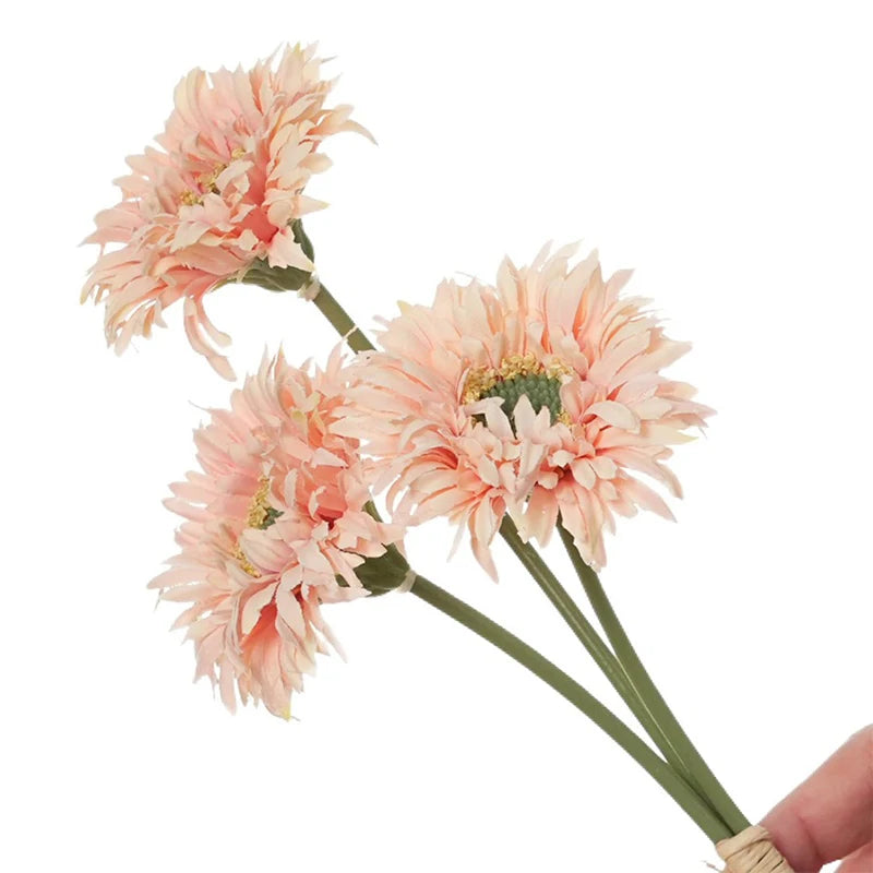 Künstliche Gerbera-Gänseblümchen aus Seide – Realistische Dekoblumen für Hochzeit Brautstrauß Zuhause Tisch Garten & Partydekoration