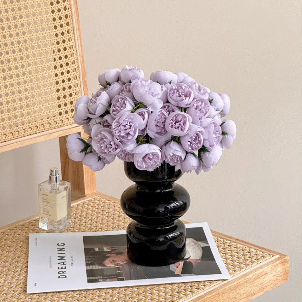 Künstlicher Rosenstrauß mit 27 Blüten – Vintage Dekoblumen