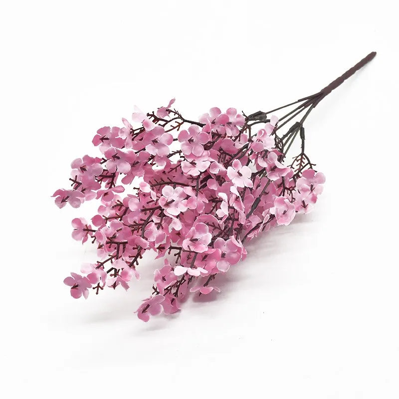Künstlicher Schleierkraut-Zweig in Pfirsich – Seiden-Dekoblumen