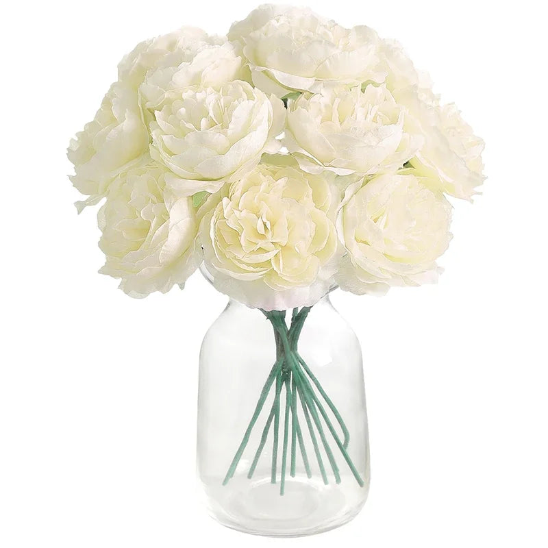 6-Teiliges Künstliches Seidenblumen-Bouquet – Dekorative Kunstblumen