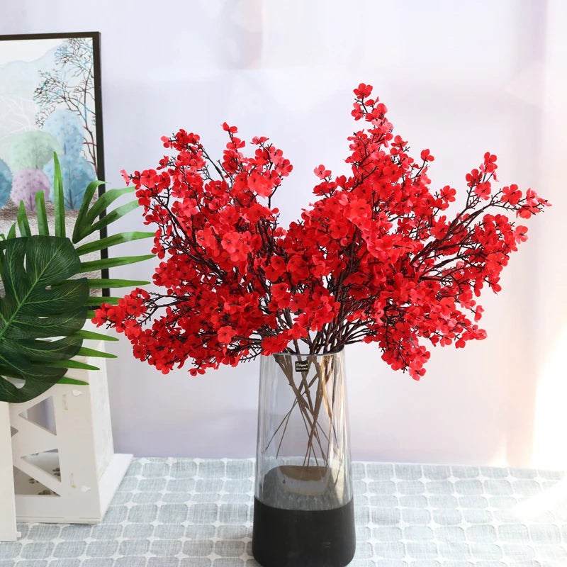 Künstliche Kirschblüten mit Schleierkraut – Dekorative Blumenzweige
