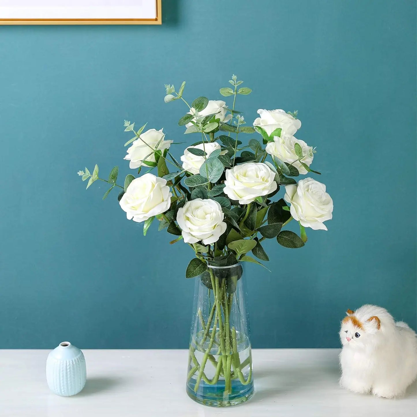 12-Teiliges Künstliches Rosenbouquet – Realistische Dekoblumen
